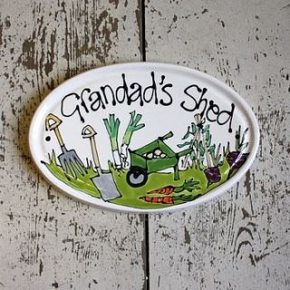 personalised grandads shed plaque by gallery thea