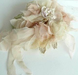 shabby chic silk corsage by ewa morawski textiles