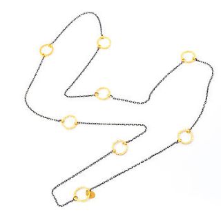 gold hoops necklace by francesca rossi designs