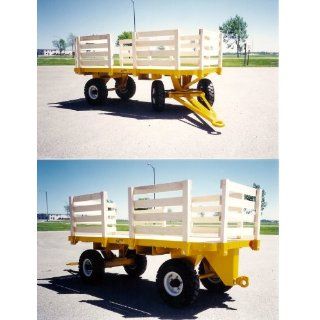 Single fifth wheel steer trailer, 45x108, 6000 lbs. capacity with wood sides and pneumatic wheels   (Nutting NSN 3920 00 165 4135 )   3 PACK Pallets