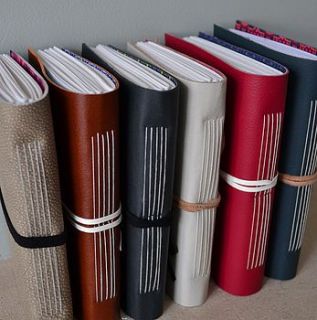 handmade leather notebook  slim by esther pallett