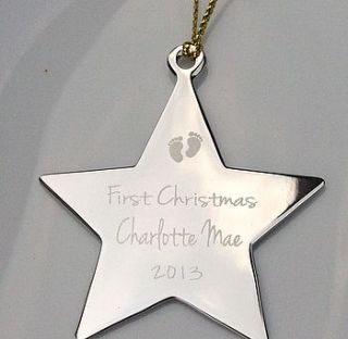 personalised star tree decoration by capture & keep