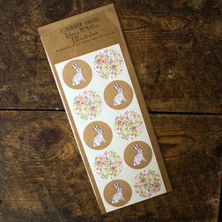 set of 10 illustrated easter stickers by rebecca mcmillan illustration