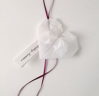 origami heart invitation or favour by paperbird design