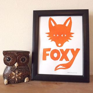 fox print 'foxy' by hello dodo