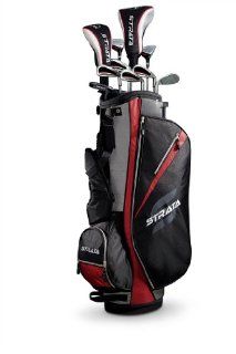 Strata Men's Complete Golf Set with Bag, 13 Piece (Right Hand, Red, Driver, Fairway, Hybrids, Irons, Putter)  Golf Club Complete Sets  Sports & Outdoors