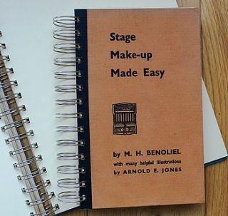 'stage make up made easy' upcycled notebook by vintagenotebook