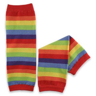 rainbow stripes baby leg warmers by snuggle feet