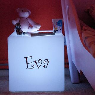 personalised child's cube light by jusi colour