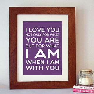 'i love you' quote print by hope and love