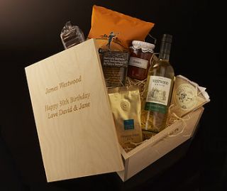 personalised food lovers wine gift box by intervino