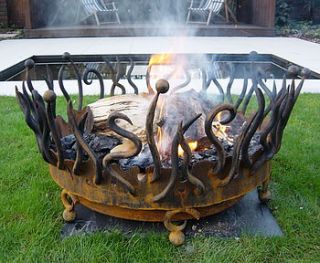 hand forged crown fire pit by bexsimon collections