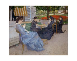 ladies knitting in the park fine art print by knitting revolution