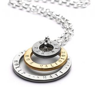 personalised group hug necklace by chambers & beau