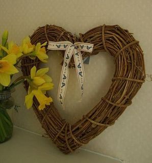 wrapped twig heart by boxwood