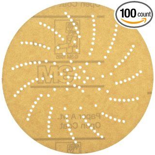 3M Clean Sanding Disc 216U, A Weight Paper, Hook and Loop Attachment, Aluminum Oxide, 5" Diameter, P320 Grit (Pack of 100)