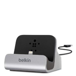 Belkin Charge and Sync Dock with Lightning Cable Connector for iPhone 5 / 5S / 5c and iPod touch 5th Generation (Silver) Cell Phones & Accessories