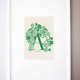 personalised monogram statement print by geri loves emi