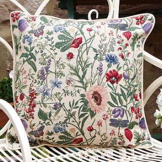 botantical floral patterned cushion with inner by dibor