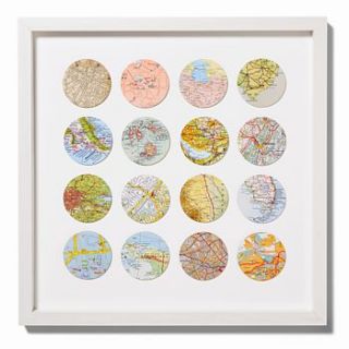 bespoke multi circle map art by bombus