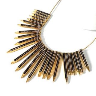 gold spike necklace by cherry & joy