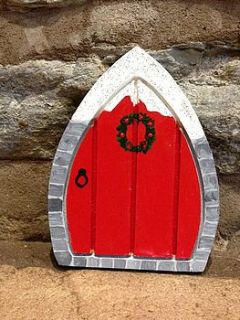 hand painted christmas fairy door by the little lancashire smallholding