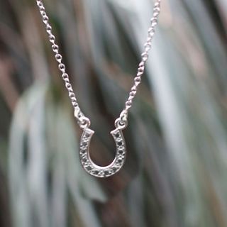 lucky horseshoe silver necklace by tales from the earth