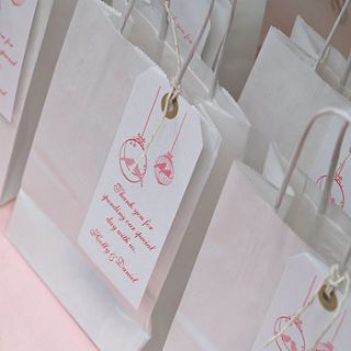wedding favour bag with label by beautiful day