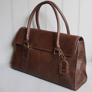 drift prudence leather handbag by cowshed interiors