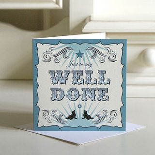 'well done' greeting card by the strawberry card company