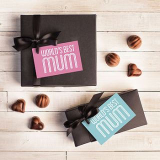 world's best mum personalised chocolates by quirky gift library