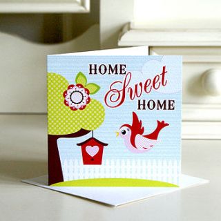 'home sweet home' greeting card by the strawberry card company