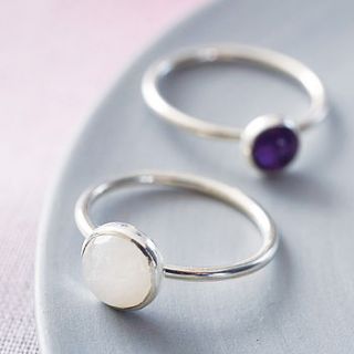 handmade sterling silver and gemstone ring by alison moore silver designs