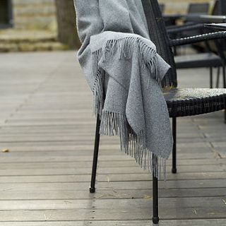 baby alpaca throw grey bella by woolme