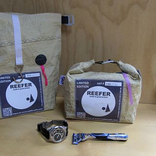 limited edition racing sail wash bag by the reefer sail company