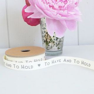 'to have and to hold' ribbon by lilac coast weddings