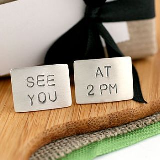 personalised silver cufflinks by louy magroos