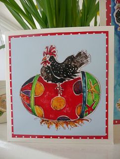 easter egg greetings card by clare carter designs