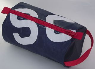 personalised sailcloth wash bag by paul newell sails