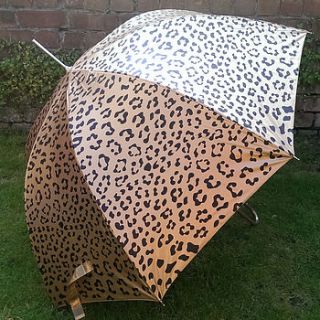 leopard print umbrella by the brolly shop