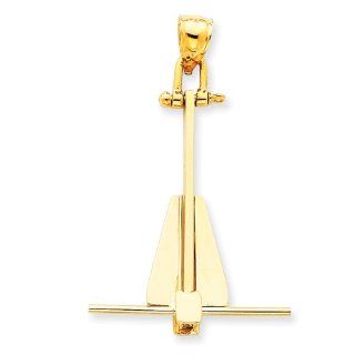 14k Moveable Danforth Anchor Pendant   JewelryWeb Jewelry