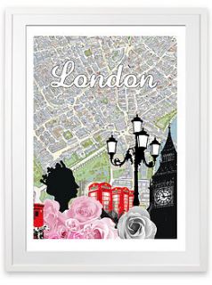 city mixed media design art print by i love art london