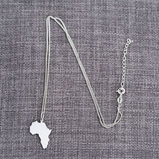africa silver necklace by jasmine and coco