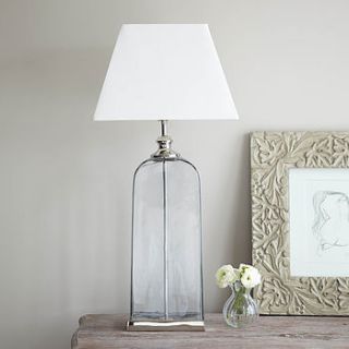 slim oval glass lamp base by primrose & plum