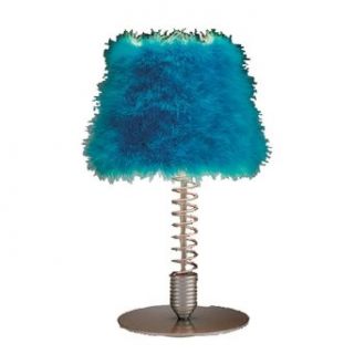 LumiSource Wiggle Table Lamp, Turquoise Shade    