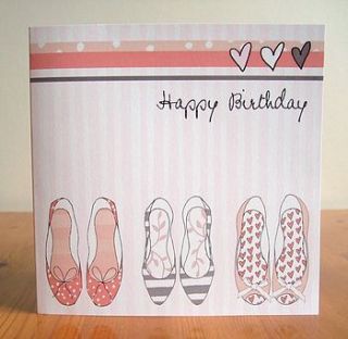 shoes birthday card by greetings cards by natalie turner