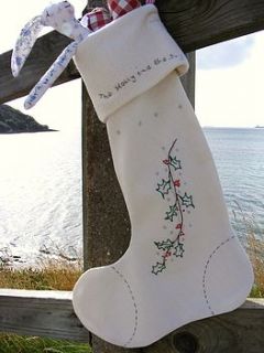 personalised holly and the ivy stocking by pipany