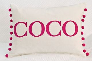 personalised name cushion by coco cuscino