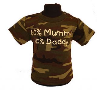 60% mummy 40% daddy camouflage tshirt by armykid