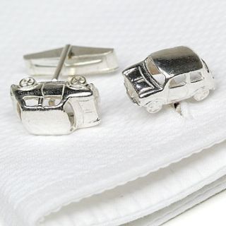 solid silver mini cufflinks by me and my car